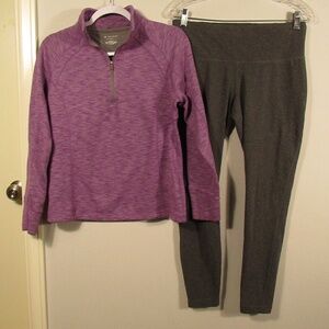 Athletic Works Purple and Gray Women's Leggings Set